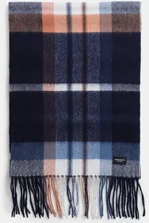 JACK & JONES Blue Check Woven Scarf