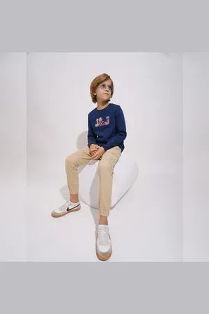 JACK & JONES Boys Khaki Cotton Cargos