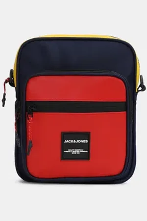 JACK & JONES Bold Red Colourblocked Sling Bag