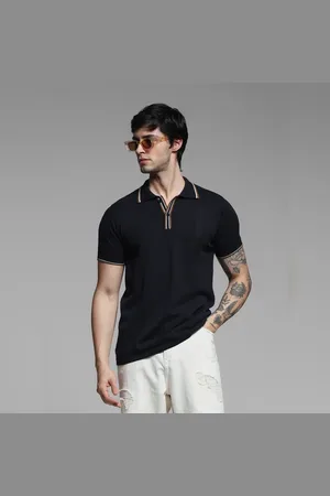 JACK & JONES Black Contrast Tipping Knitted Polo