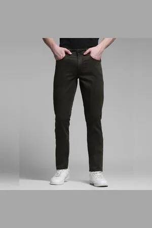 JACK & JONES BROWN LOW RISE GLENN SLIM FIT JEANS