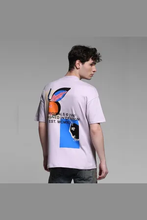 JACK & JONES LAVENDER CREW NECK OVERSIZE T-SHIRT