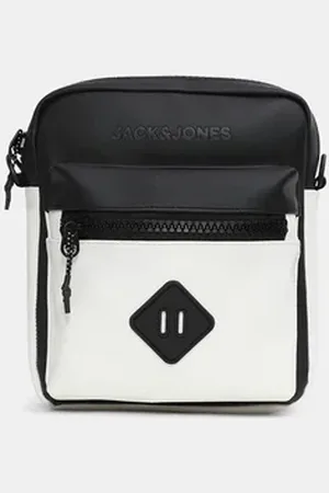 JACK & JONES Black Colourblocked Sling Bag