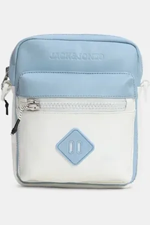 JACK & JONES Light Blue Colourblocked Sling Bag