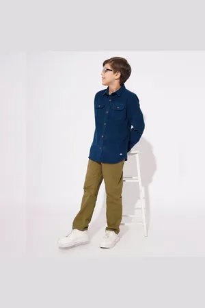 JACK & JONES Boys Green Clark Regular Fit Jeans