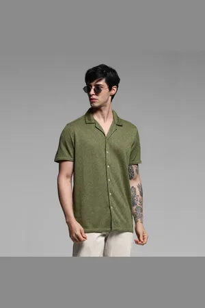 JACK & JONES Green Resort Collar Shirt
