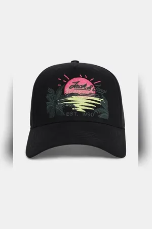 JACK & JONES Black Embroidered Baseball Cap
