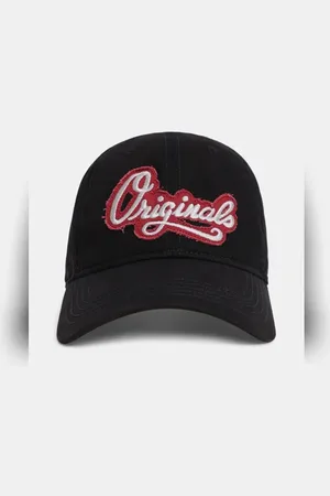 JACK & JONES Black Ripped Baseball Cap