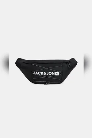 JACK & JONES Black Logo Print Bumbag
