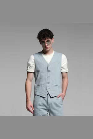 JACK & JONES GREY DENIM VEST