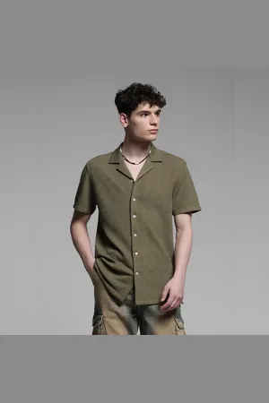 JACK & JONES GREEN RESORT COLLAR SHIRT