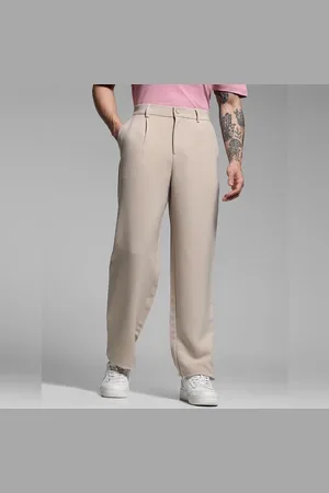 JACK & JONES Beige Loose Fit Pants