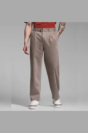 JACK & JONES Mocha Rayon Loose Fit Pants