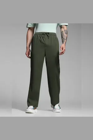 JACK & JONES Dark Green Ribbed Loose Fit Pants