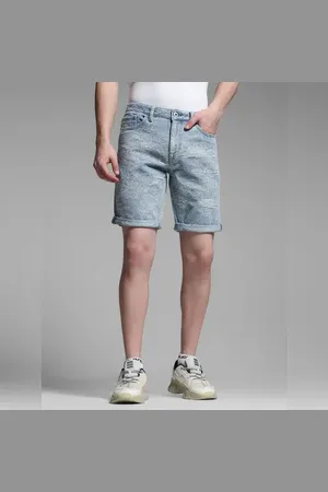 JACK & JONES Light Blue Printed Co-ord Set Denim Shorts