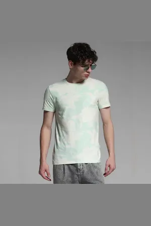 JACK & JONES Light Green Printed Crew Neck T-shirt
