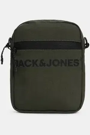 JACK & JONES Dark Green Logo Print Sling Bag