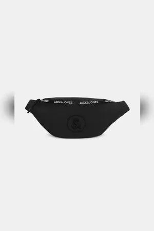 JACK & JONES Black Logo Print Bumbag