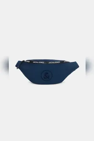JACK & JONES Navy Blue Logo Print Bumbag