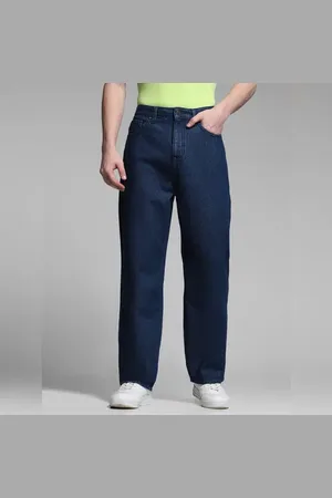 JACK & JONES Dark Blue High Rise Dario Loose Fit Jeans