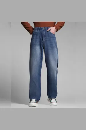JACK & JONES Blue High Rise Dario Loose Fit Jeans