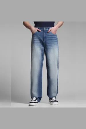 JACK & JONES Light Blue High Rise Dario Loose Fit Jeans