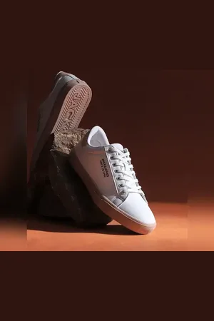 JACK & JONES White PU Casual Sneakers