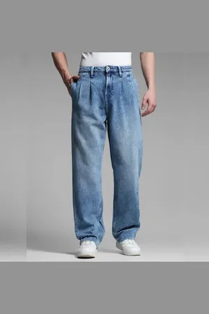 JACK & JONES Light Blue High Rise Dario Loose Fit Jeans