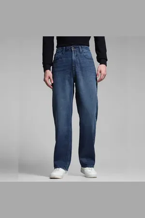 JACK & JONES Dark Blue High Rise Dario Loose Fit Jeans