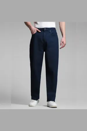 JACK & JONES Dark Blue High Rise Dario Loose Fit Jeans