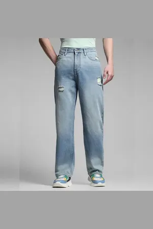 JACK & JONES Light Blue Mildly Distressed Dario Loose Fit Jeans