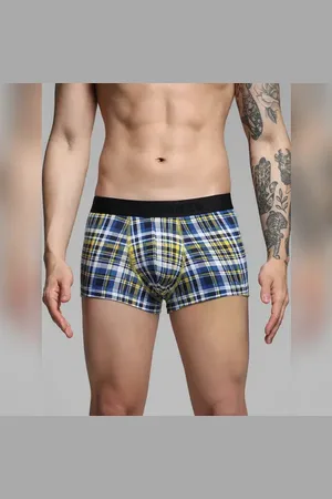 JACK & JONES Blue Check Print Trunks