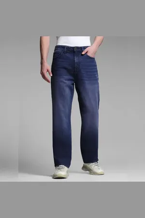 JACK & JONES Dark Blue High Rise Dario Loose Fit Jeans