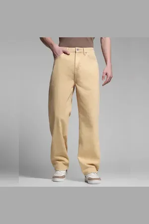 JACK & JONES Beige High Rise Dario Loose Fit Jeans