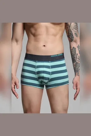 JACK & JONES Blue Rugby Striped Print Trunks