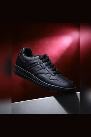 JACK & JONES Black Colourblocked Casual Sneakers