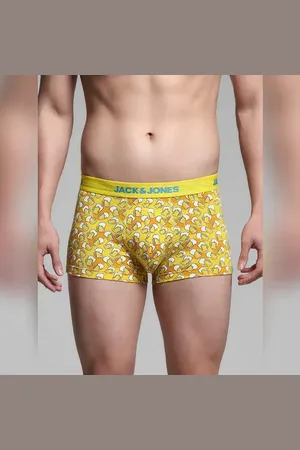 JACK & JONES Yellow Beer Printed Trunks