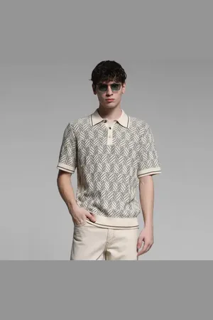 JACK & JONES Light Green Structured Knit Polo