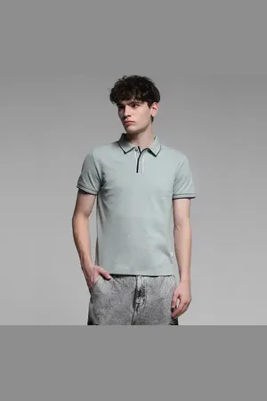 JACK & JONES Light Green Knitted Cotton Polo