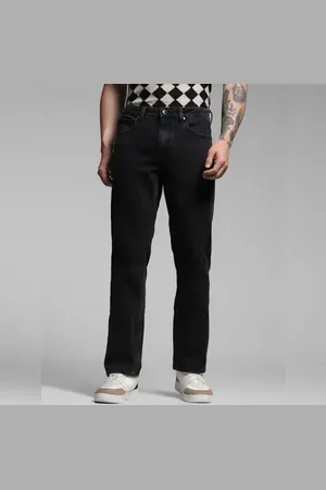 JACK & JONES Black Low Rise Clark Regular Fit Jeans