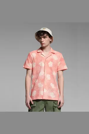 JACK & JONES Pink Crochet Comfort Fit Shirt
