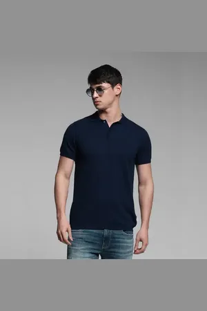 JACK & JONES Navy Blue Knitted Polo