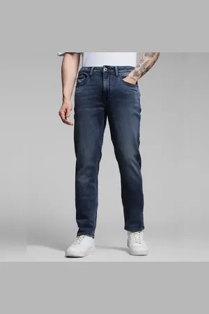 JACK & JONES Dark Blue Knit Tim Slim Fit Jeans
