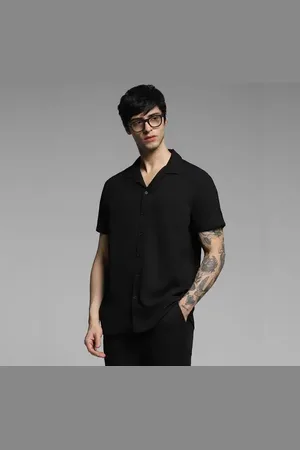 JACK & JONES Black Resort Collar Comfort Fit Shirt