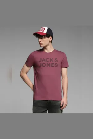 JACK & JONES Red Logo Print T-shirt