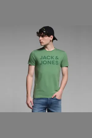 JACK & JONES Green Logo Print T-shirt