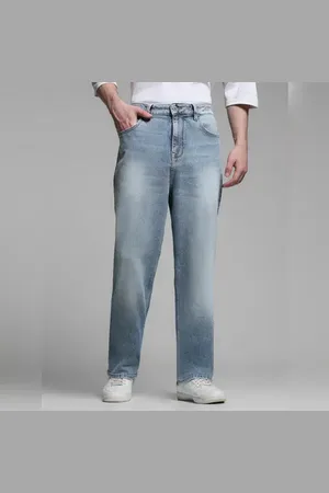 JACK & JONES Light Blue High Rise Dario Loose Fit Jeans