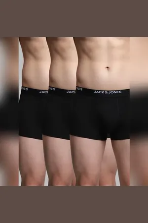 JACK & JONES Pack of 3 Jet Black Trunks
