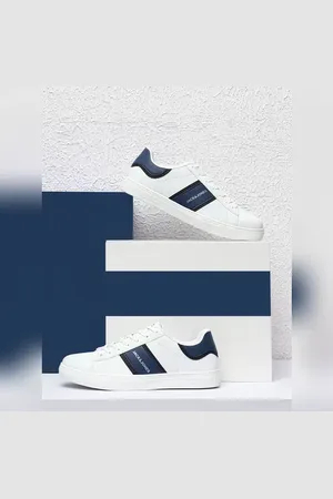 JACK & JONES White Colourblocked Sneakers