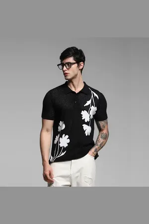 JACK & JONES Black Jacquard Printed Pullover